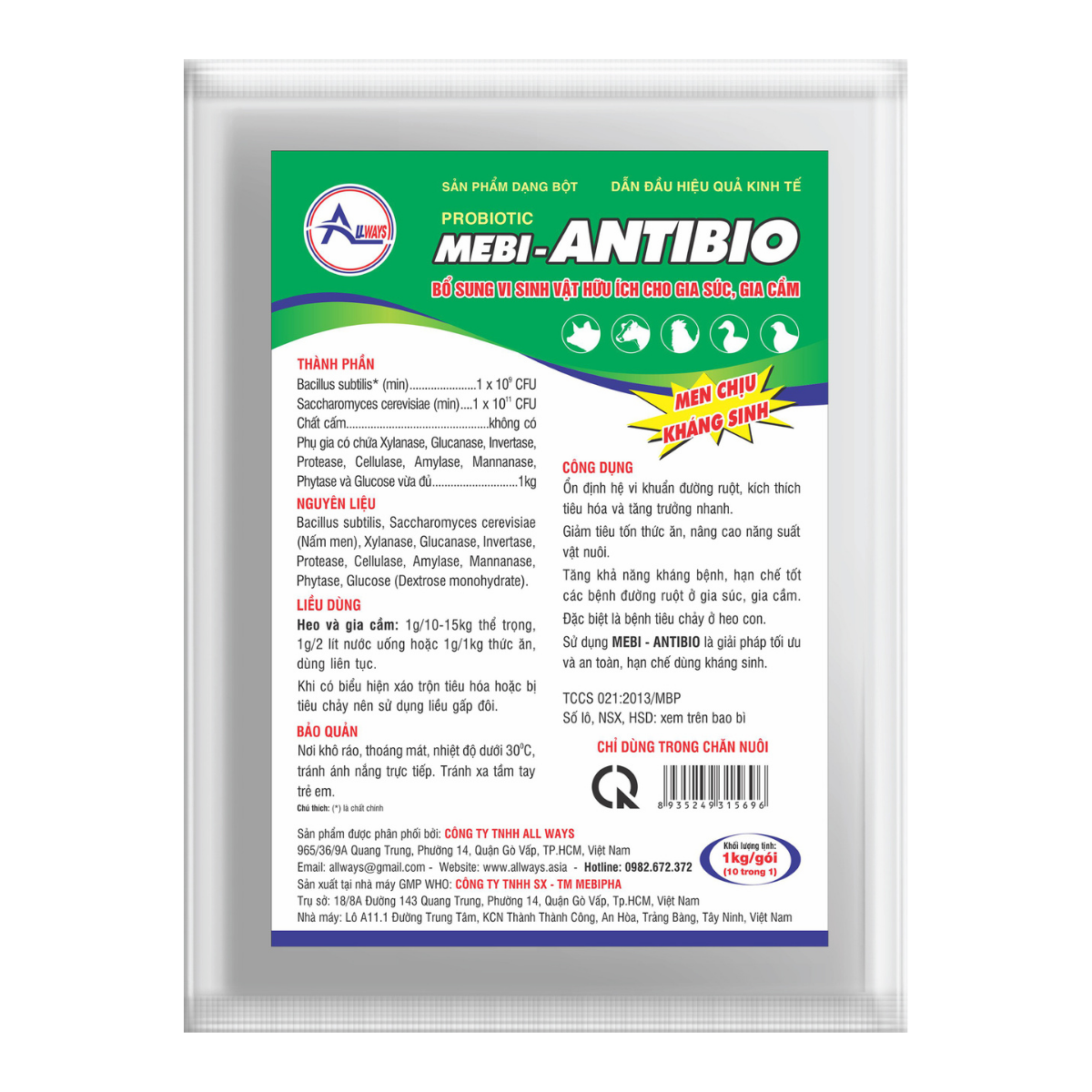 MEBI-ANTIBIO (10 trong1) 1 kg